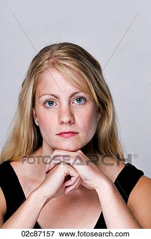 Stern bored woman. View Large Photo Image Stock Photo - Stern bored woman.. Fotosearch