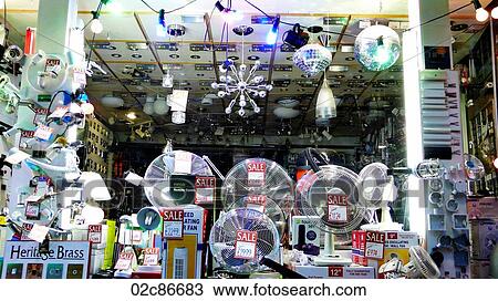 Storefront home-wares sale. View Large Photo Image Stock Image - Storefront home-wares sale.. Fotosearch