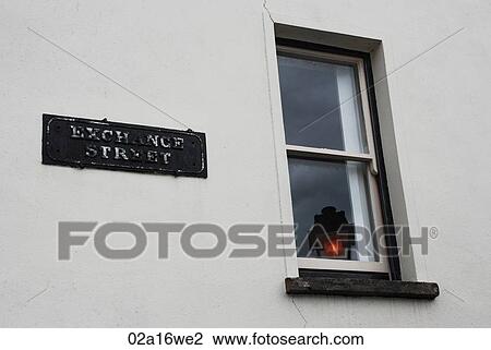 Stock Image - Street sign, Exchange Street, Cork, Ireland. Fotosearch
