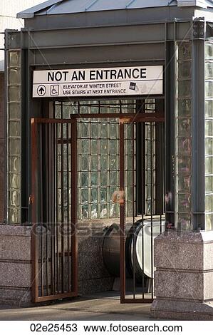 Subway exit in Boston, Massachusetts, USA View Large Photo Image Stock Image - Subway exit in Boston, Massachusetts, USA. Fotosearch