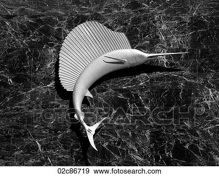 Swordfish sculpture mounted on wall. View Large Photo Image Stock Photo - Swordfish sculpture mounted on wall.. Fotosearch