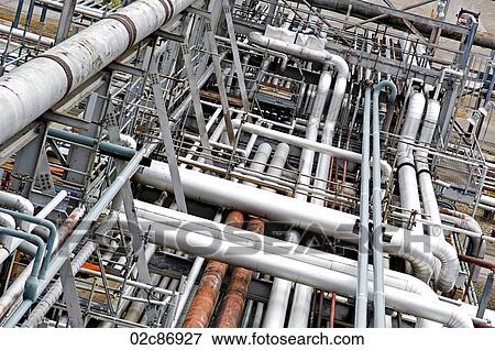 System of layered industrial pipes and ducts. View Large Photo Image Stock Photo - System of layered industrial pipes and ducts.. Fotosearch