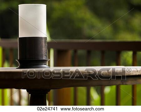 Stock Image - Table on balcony in Bali. Fotosearch