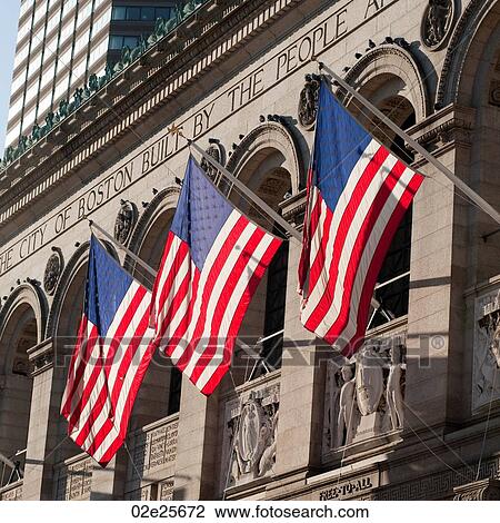 The American Flag on the exterior of a building in Boston, Massachusetts, USA View Large Photo Image Stock Image - The American Flag on the exterior of a building in Boston, Massachusetts, USA. Fotosearch