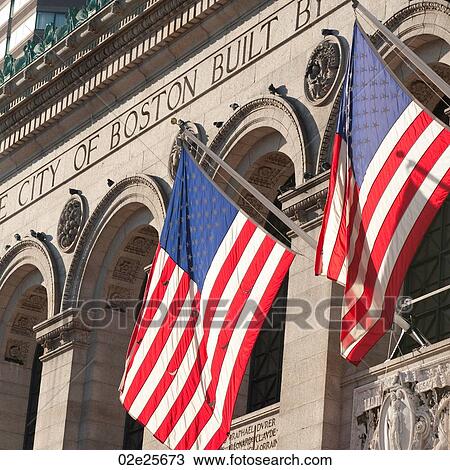 The American Flag on the exterior of a building in Boston, Massachusetts, USA View Large Photo Image Stock Image - The American Flag on the exterior of a building in Boston, Massachusetts, USA. Fotosearch