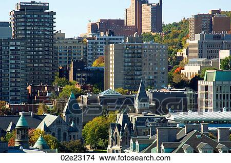 Picture - Tight view of Montreal Quebec, Canada.. Fotosearch