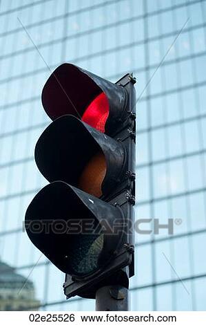 Stock Photograph - Traffic lights in Boston, Massachusetts, USA. Fotosearch