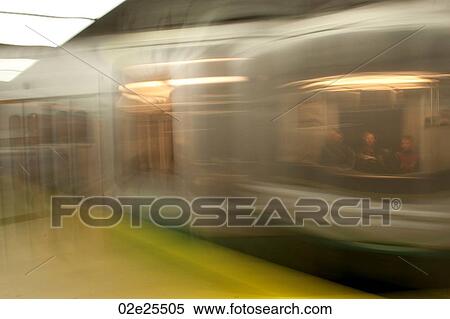 Train in the Subway in Boston Boston, Massachusetts, USA View Large Photo Image Stock Photography - Train in the Subway in Boston Boston, Massachusetts, USA. Fotosearch