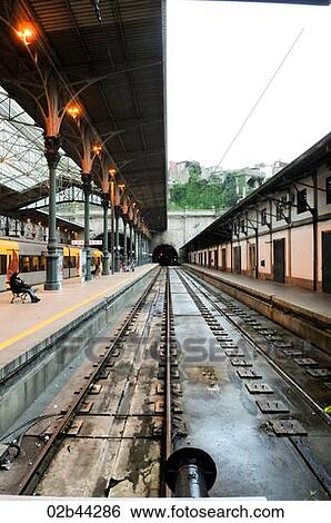 Stock Photograph - Train station in Porto, Portugal. Fotosearch