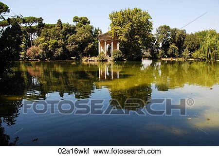 Stock Image - Villa Borghesse, Rome, Italy. Fotosearch