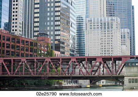Walkway over river in Chicago View Large Photo Image Stock Image - Walkway over river in Chicago. Fotosearch