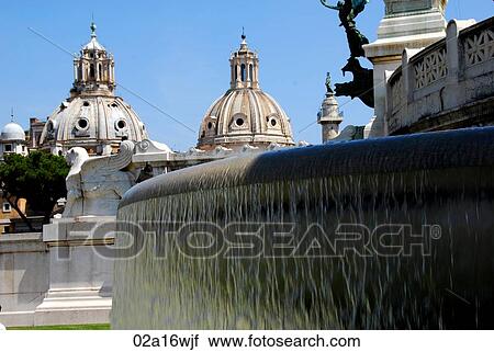 Water fountain in Venezia square, Rome, Italy View Large Photo Image Stock Image - Water fountain in Venezia square, Rome, Italy. Fotosearch