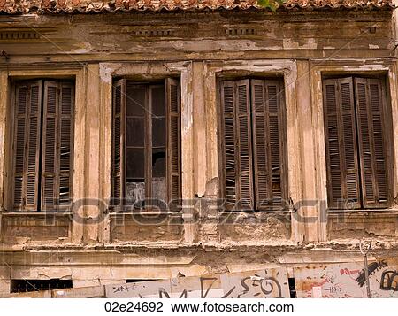 Weathered building exterior in Athens Greece View Large Photo Image Stock Image - Weathered building exterior in Athens Greece. Fotosearch