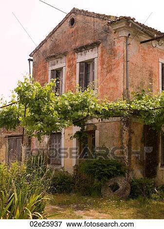 Weathered building in Corfu View Large Photo Image Stock Photo - Weathered building in Corfu. Fotosearch