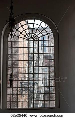 Stock Image - Window in the Old North Church in Boston, Massachusetts, USA. Fotosearch