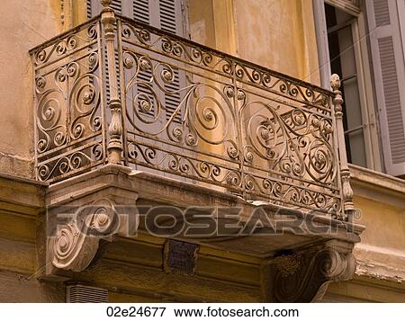 Wrought Iron balcony in Athens Greece View Large Photo Image Stock Photo - Wrought Iron balcony in Athens Greece. Fotosearch