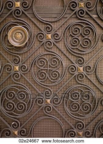 Stock Photo - Wrought Iron design in Athens Greece. Fotosearch