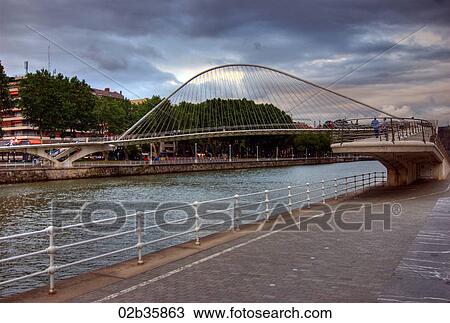 Zubizuri Bridge, San Sebastian, Basque Country, Guipuzcoa, Spain View Large Photo Image Stock Image - Zubizuri Bridge, San Sebastian, Basque Country, Guipuzcoa, Spain. Fotosearch