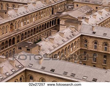 Stock Photo - Aerial view of Paris France. Fotosearch