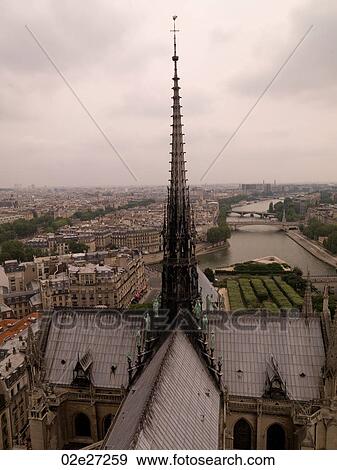 Stock Photo - Aerial view of Paris France. Fotosearch
