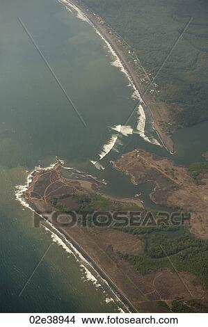 Aerial view of the shoreline of Costa Rica View Large Photo Image Picture - Aerial view of the shoreline of Costa Rica. Fotosearch