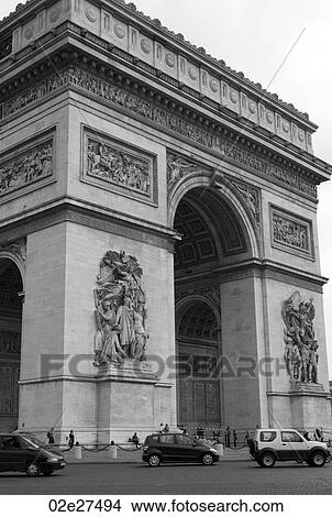 Picture - Arc de Triomphe in Paris France. Fotosearch