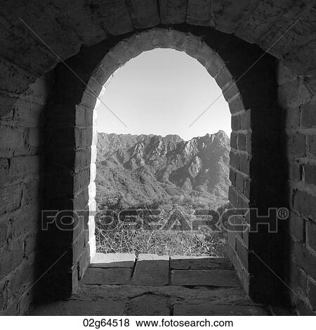 Arch of Mutianyu section of the Great Wall of China, Beijing, China View Large Photo Image Stock Photo - Arch of Mutianyu section of the Great Wall of China, Beijing, China. Fotosearch