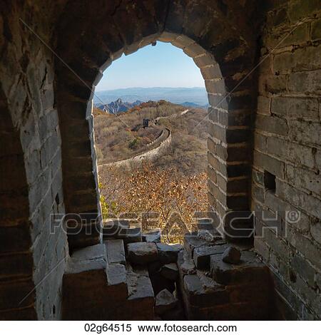 Arch of Mutianyu section of the Great Wall of China, Beijing, China View Large Photo Image Stock Photography - Arch of Mutianyu section of the Great Wall of China, Beijing, China. Fotosearch