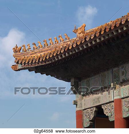 Architectural detail of a palace in Forbidden City, Beijing, China View Large Photo Image Stock Photo - Architectural detail of a palace in Forbidden City, Beijing, China. Fotosearch