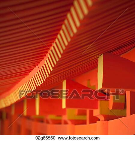 Stock Image - Architectural detail of Kasuga Taisha Shrine, Nara, Japan. Fotosearch