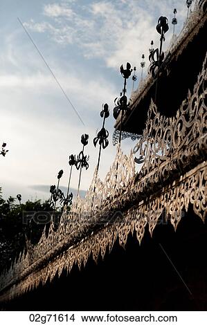 Architectural details of a temple, Thailand View Large Photo Image Picture - Architectural details of a temple, Thailand. Fotosearch
