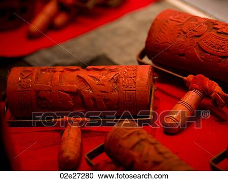 Art rollers with red paint View Large Photo Image Stock Image - Art rollers with red paint. Fotosearch