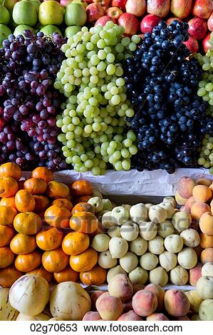 Assorted fruits at market stall in Mercado Central, Cuzco, Peru View Large Photo Image Stock Image - Assorted fruits at market stall in Mercado Central, Cuzco, Peru. Fotosearch