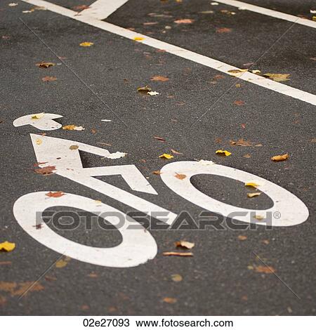 Bicycle path logo in Central Park in Manhattan, New York City, U. S. A. View Large Photo Image Stock Image - Bicycle path logo in Central Park in Manhattan, New York City, U. S. A.. Fotosearch