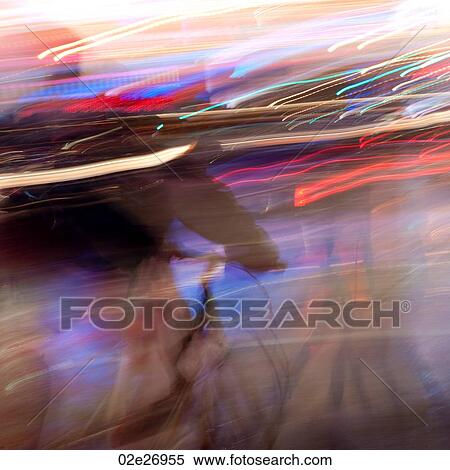 Stock Photography - Blurred view of street activity in Manhattan, New York City, U. S. A.. Fotosearch