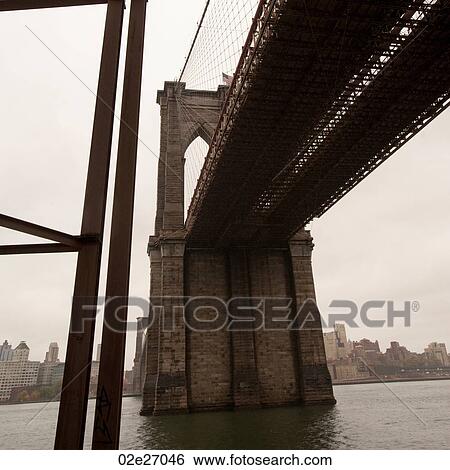 Brooklyn Bridge in Manhattan, New York City, U. S. A. View Large Photo Image Stock Photograph - Brooklyn Bridge in Manhattan, New York City, U. S. A.. Fotosearch