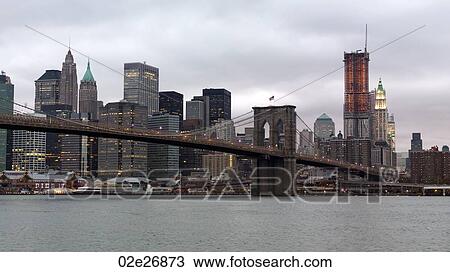 Stock Image - Brooklyn Bridge in New York City, U. S. A.. Fotosearch