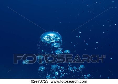 Stock Image - Bubbles underwater. Fotosearch