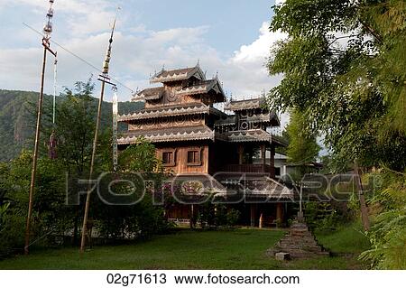 Buddhist temple, Thailand View Large Photo Image Stock Image - Buddhist temple, Thailand. Fotosearch