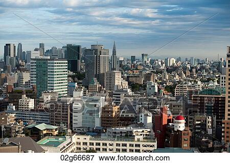 Buildings in a city, Tokyo, Japan View Large Photo Image Stock Photo - Buildings in a city, Tokyo, Japan. Fotosearch