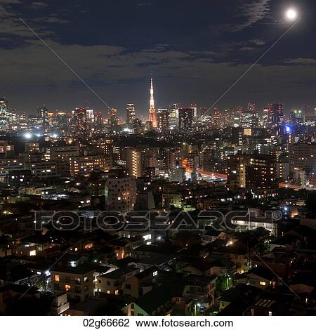 Buildings in a city with Tokyo Tower in the background, Tokyo, Japan View Large Photo Image Stock Image - Buildings in a city with Tokyo Tower in the background, Tokyo, Japan. Fotosearch