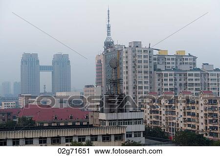 Buildings in Binhai, Tianjin, China View Large Photo Image Stock Image - Buildings in Binhai, Tianjin, China. Fotosearch