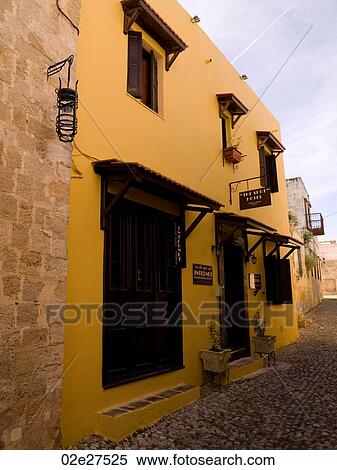 Buildings in Rhodes Greece View Large Photo Image Stock Photography - Buildings in Rhodes Greece. Fotosearch