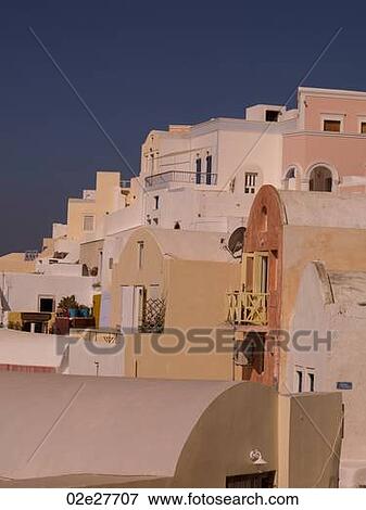 Buildings in Santorini Greece View Large Photo Image Stock Photo - Buildings in Santorini Greece. Fotosearch
