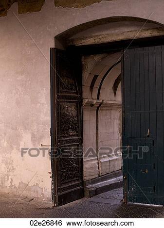 Carved door in Naples View Large Photo Image Stock Photograph - Carved door in Naples. Fotosearch