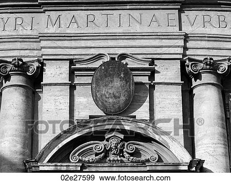 Carved lettering on ancient building in Rome Italy View Large Photo Image Stock Photo - Carved lettering on ancient building in Rome Italy. Fotosearch