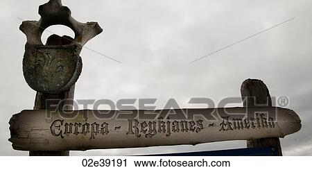 Carved signage Europa - Teykjanes - Amerika View Large Photo Image Stock Image - Carved signage Europa - Teykjanes - Amerika. Fotosearch