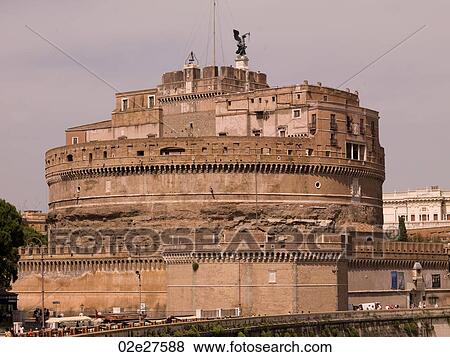Castel Sant'Angelo in Rome Italy View Large Photo Image Stock Photo - Castel Sant'Angelo in Rome Italy. Fotosearch