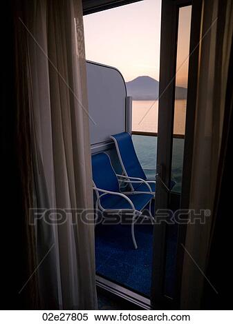 Chairs on balcony of cruise ship View Large Photo Image Stock Photography - Chairs on balcony of cruise ship. Fotosearch