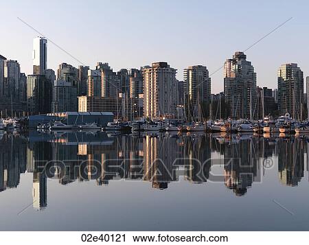 Stock Image - City skyline of Vancouver, British Columbia, Canada. Fotosearch